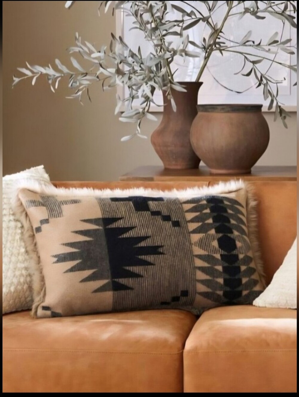 Pottery Barn x Pendleton Spider Rock Faux Fur Lumbar Pillow Cover